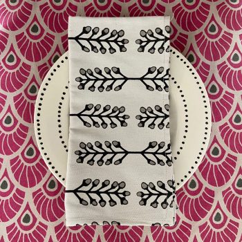 Tableware Combo Feather Placemat Stem Napkin