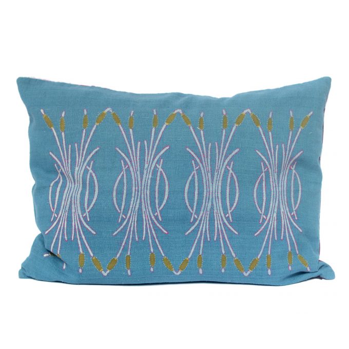 Tallentire House Cushion Silk Bulrush Blue