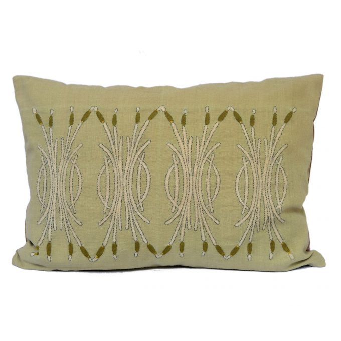 Tallentire House Cushion Silk Bulrush Pale Green