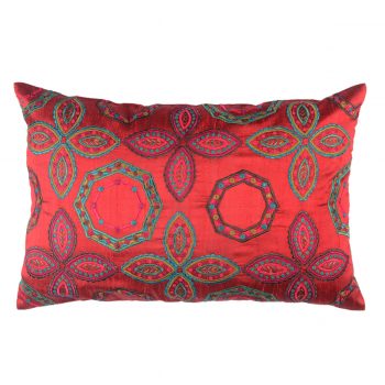 Tallentire House Cushion Silk Gypsy Octagon Red