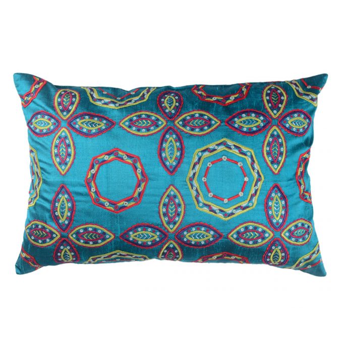 Tallentire House Cushion Silk Gypsy Octagon Turquoise