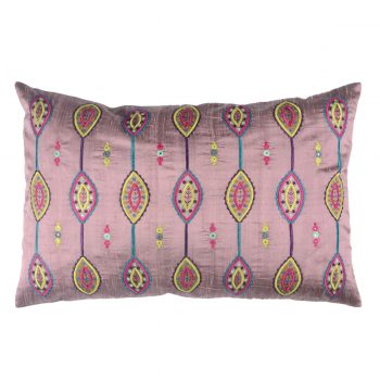 Tallentire House Cushion Silk Gypsy Shield Lilac