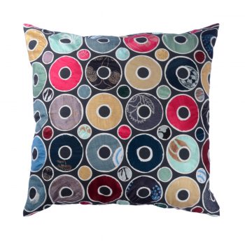 Tallentire House Cushion Silk Patchwork Applique Circle 60x60