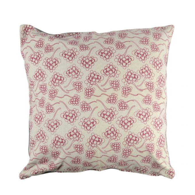 Tallentire House Cushion Square Chinese Flower Nostalgic Pink