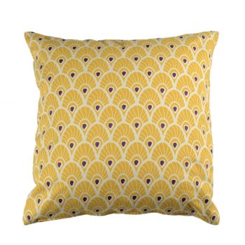 Tallentire House Cushion Square Feather Oil Yellow
