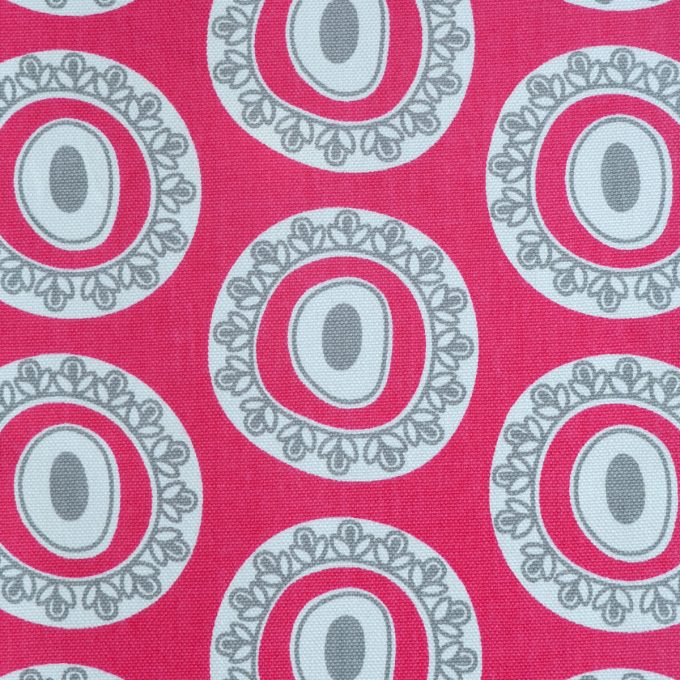 Tallentire House Fabrics Q1 Byzantine Circle Bright Rose Wild Dove