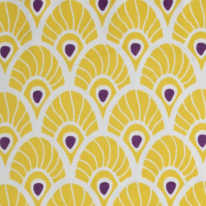 Tallentire House Fabrics Q1 Feather Oil Yellow