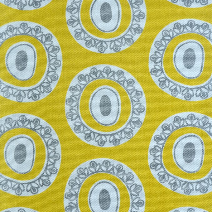 Tallentire House Fabrics Q2 Byzantine Circle Celery Wild Dove