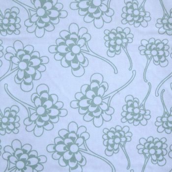 Tallentire House Fabrics Twill Chinese Flower Surfspray On White