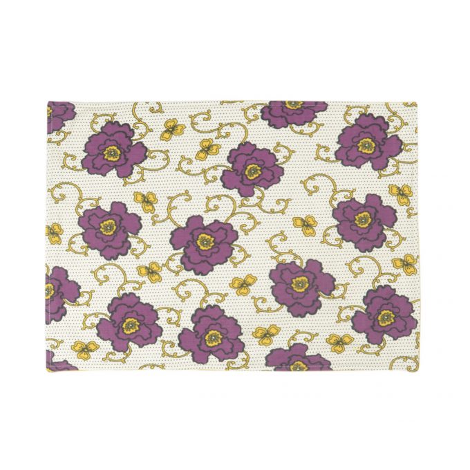 Tallentire House Placemat Russian Flower Grape Wine Oil Yellow